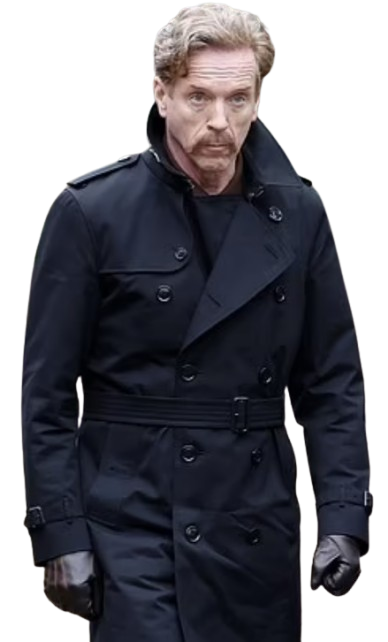 The Runner Damian Lewis Black Trench Coat - Image 3